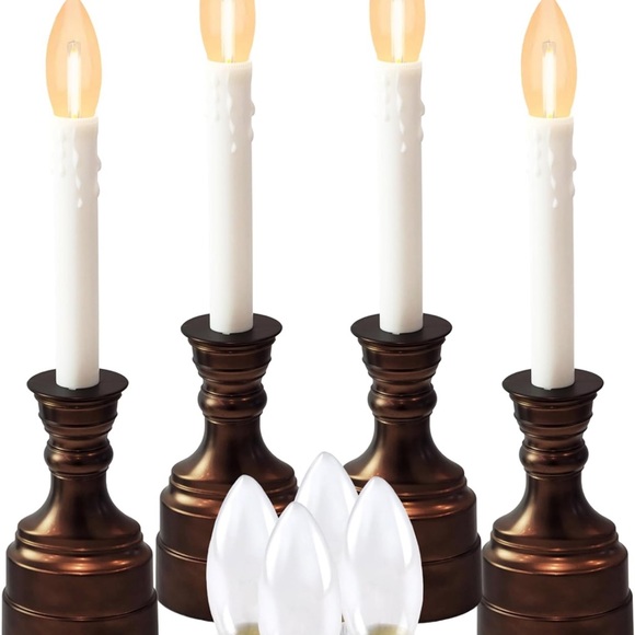 BRONZE Lights Set of 4 Premium Cordless Window Candles - Picture 3 of 3